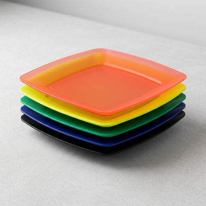 Pure PP Plates (24×24 cm) Set of 5