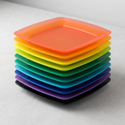 Pure PP Plates (24×24 cm) Set of 10