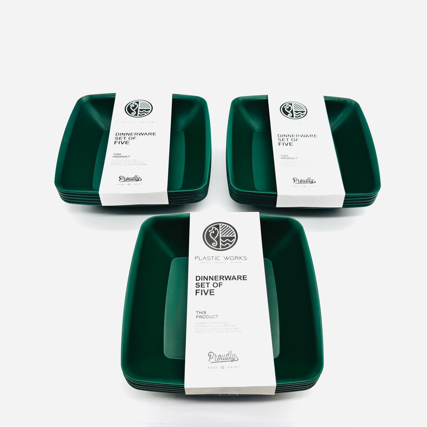 Pure PP Plates (20×20 cm) Set of 10