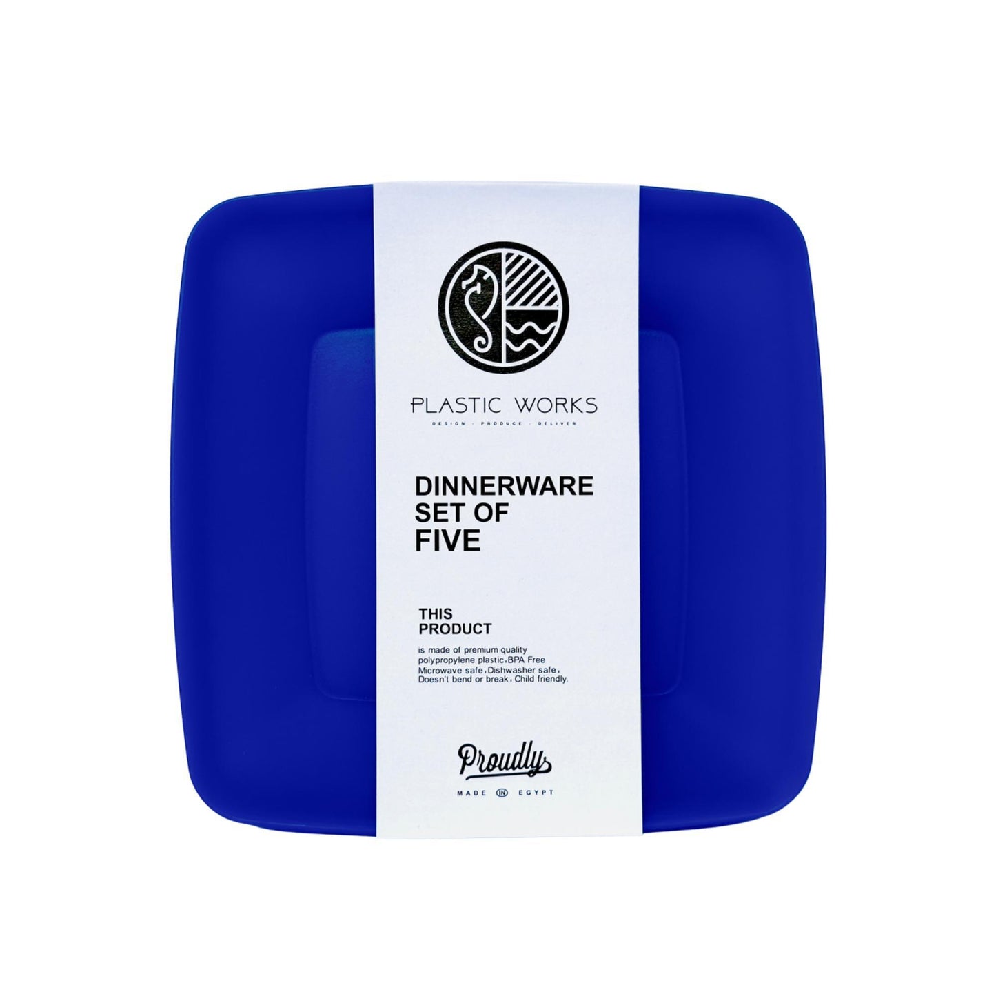 Pure PP Plates (20×20 cm) Set of 5